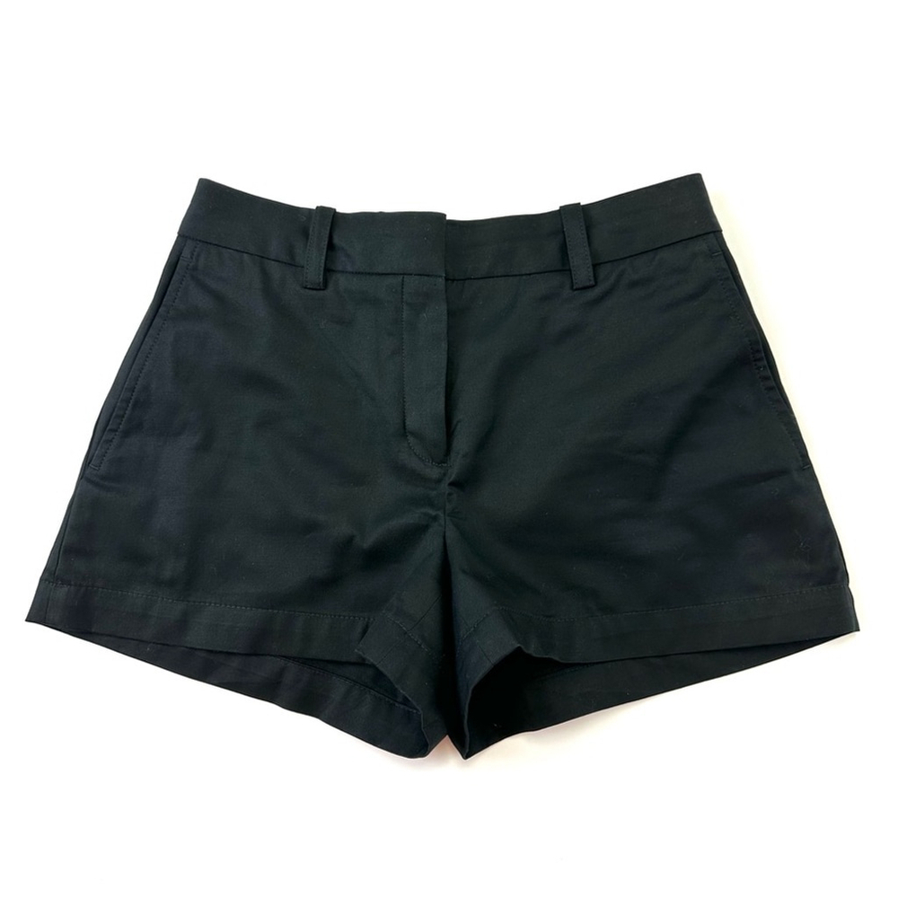 Aritzia Babaton Agency cotton shorts Womens Size 0 flat front 3in Inseam black